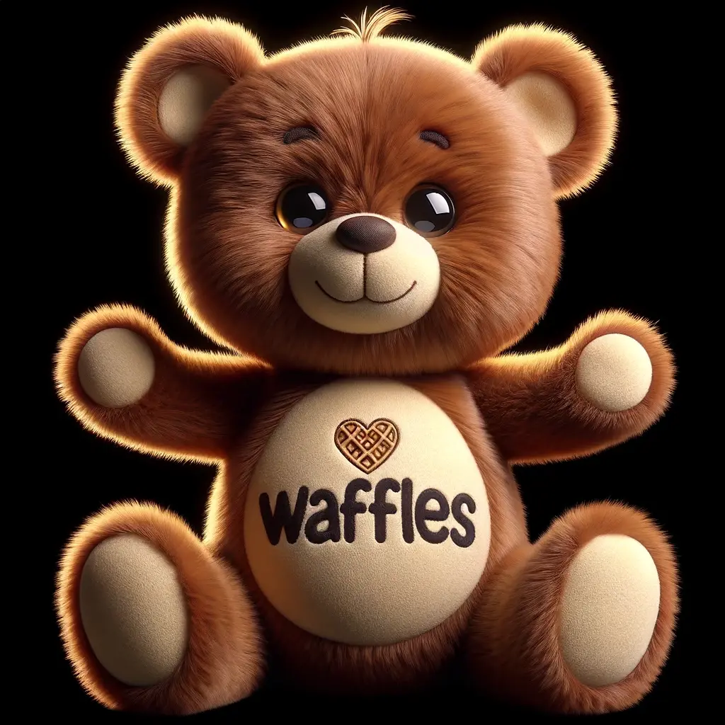 Nombre para oso de peluche Waffles | Minenito