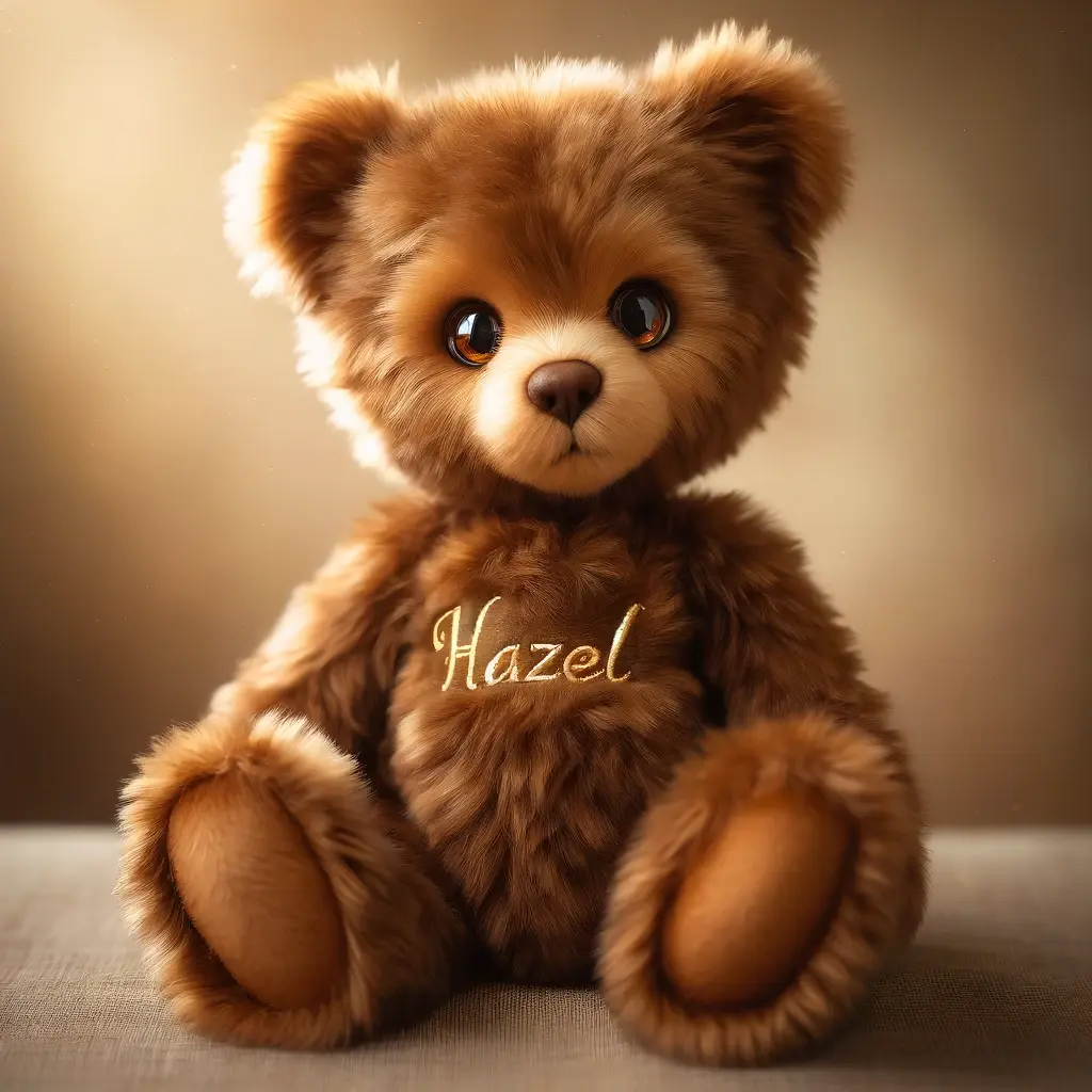 Nombre para oso de peluche Hazel | Minenito