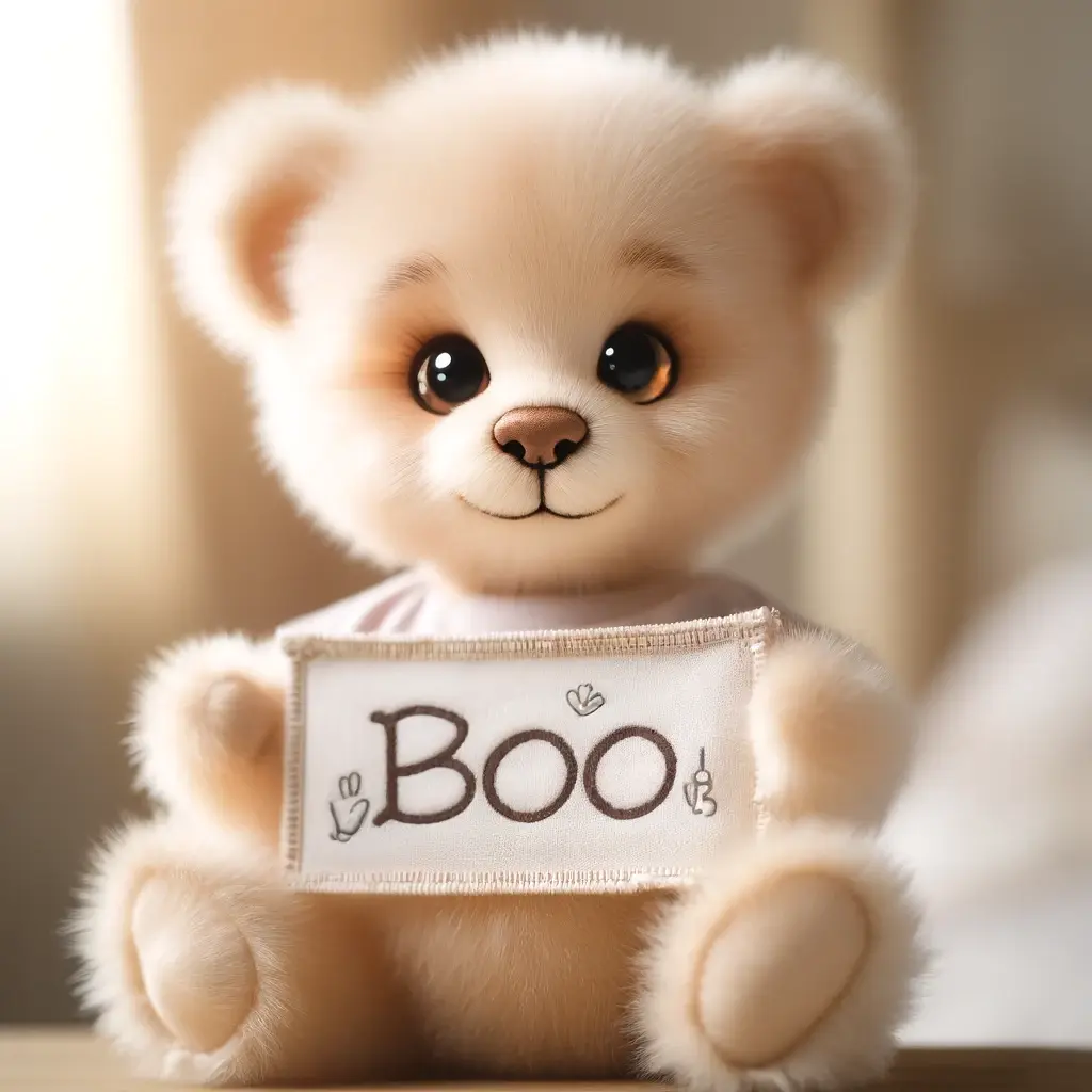 Nombre para oso de peluche Boo | Minenito