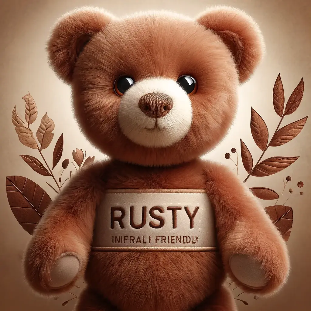 Nombre para oso de peluche Rusty | Minenito