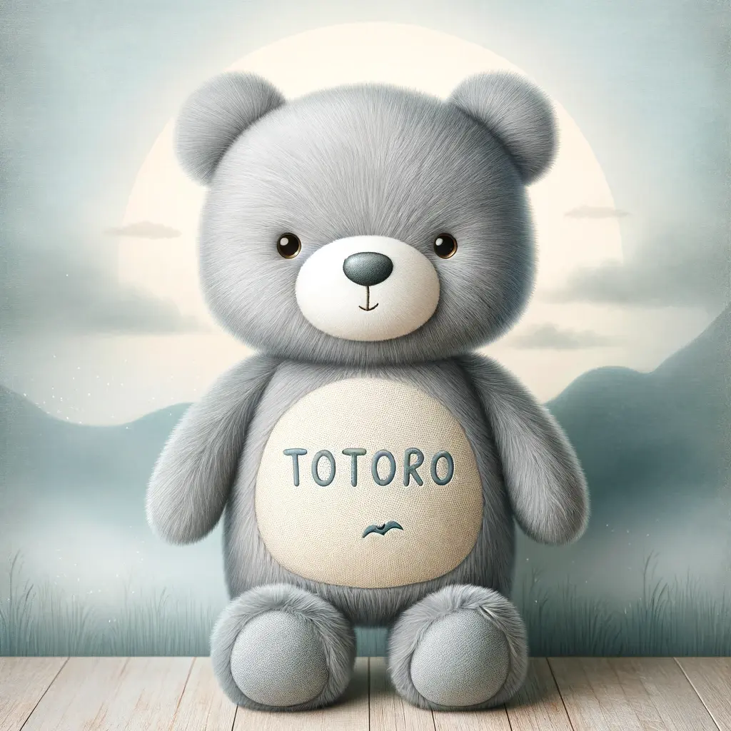 Nombre para oso de peluche Totoro | Minenito