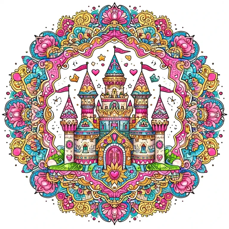 Mandalas de castillos para colorear e imprimir ❤️ | Minenito