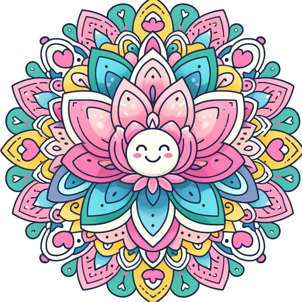 Mandalas flor de loto para colorear e imprimir ❤️ | Minenito