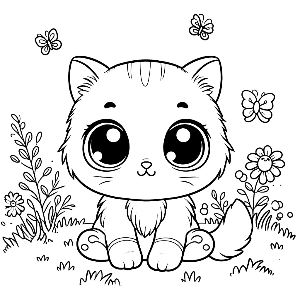 Gatos y gatitos dibujos para colorear ❤️ | Minenito