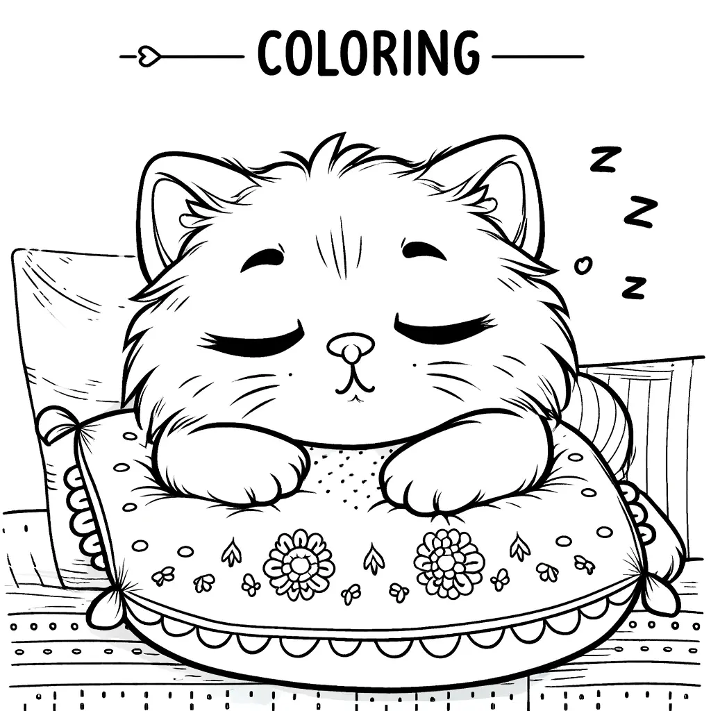 Gatos dibujos para colorear ❤️ | Minenito