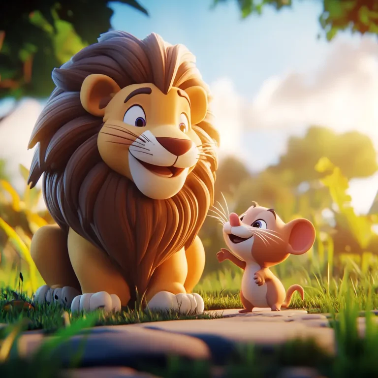 Fábula El león y el ratón ❤️ | Minenito
