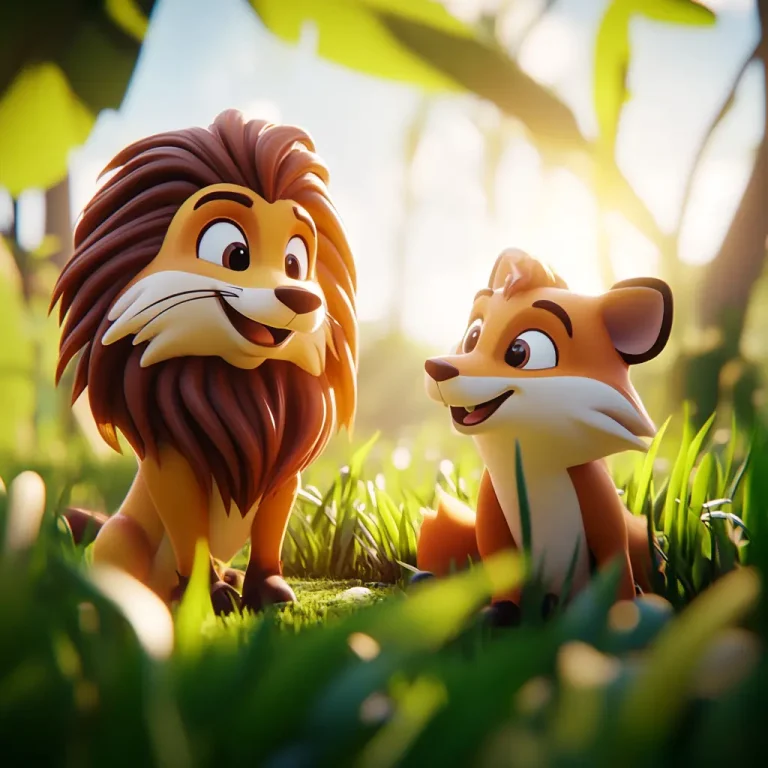 Fábula El zorro y el león ❤️ | Minenito