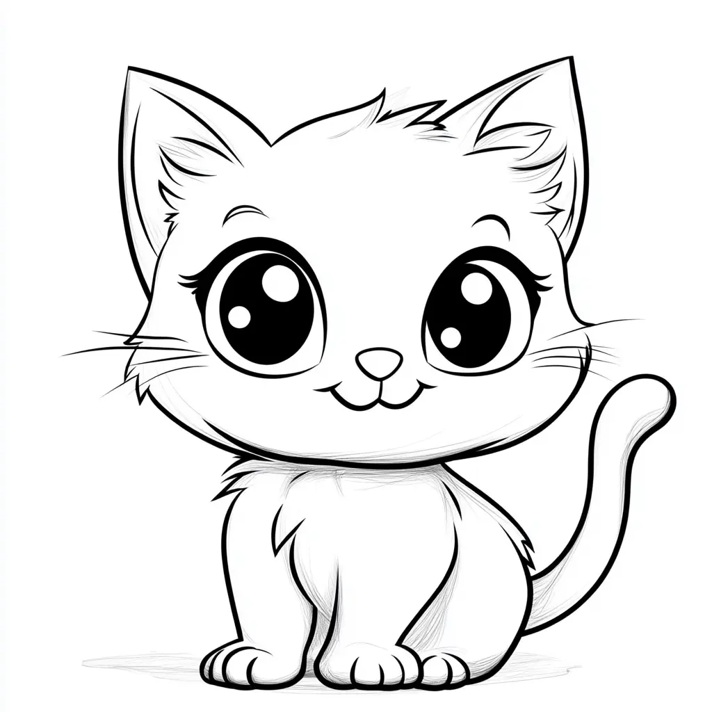 Precioso gatito para colorear ❤️ | Minenito