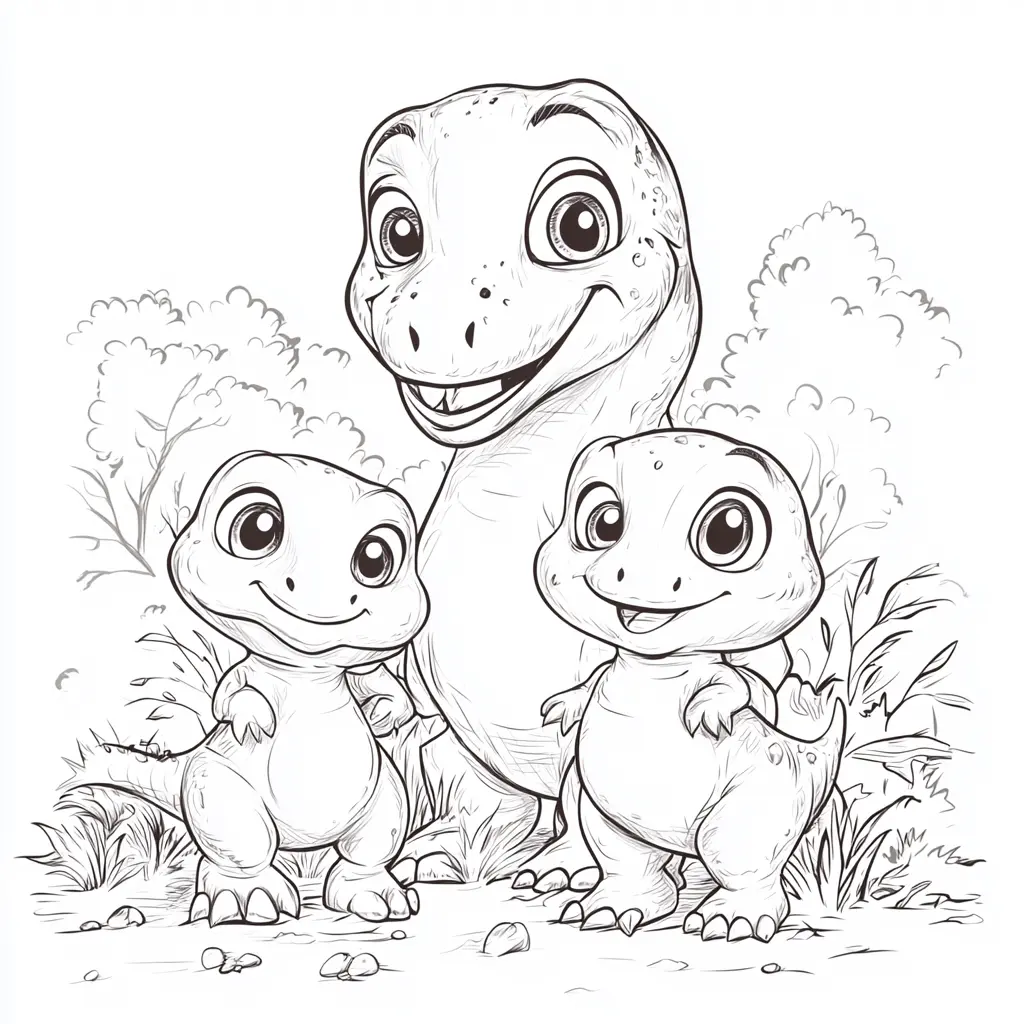 Dibujos de dinosaurios y dinos para colorear: imprimir y pintar gratis ❤️ | Minenito