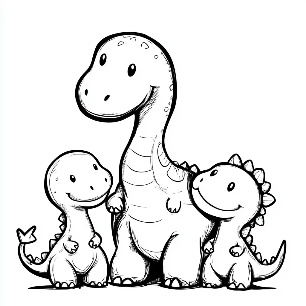 Dibujos de dinosaurios y dinos para colorear: imprimir y pintar gratis ❤️ | Minenito