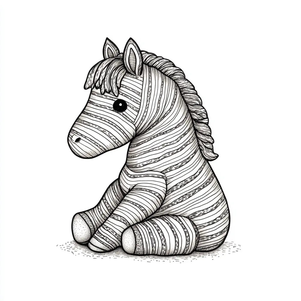 Caballito de peluche: Dibujos de caballos para colorear ❤️ | Minenito