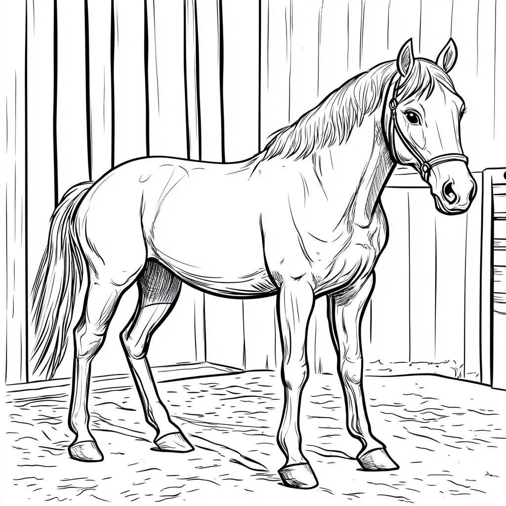 Caballo doméstico: Dibujos de caballos para colorear ❤️ | Minenito