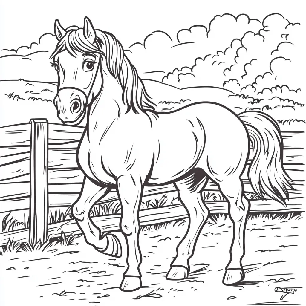 Caballo ibérico: Dibujos de caballos para colorear ❤️ | Minenito