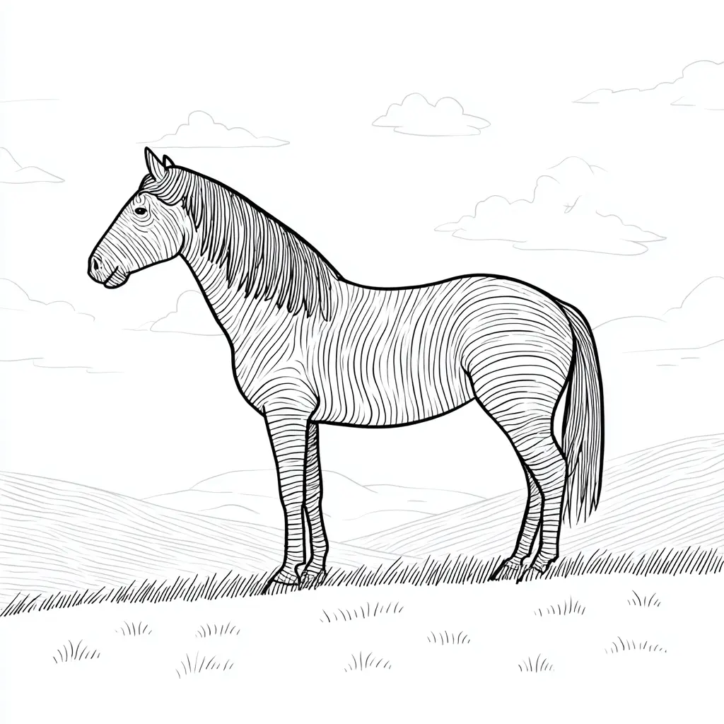 Caballo mágico: Dibujos de caballos para colorear ❤️ | Minenito