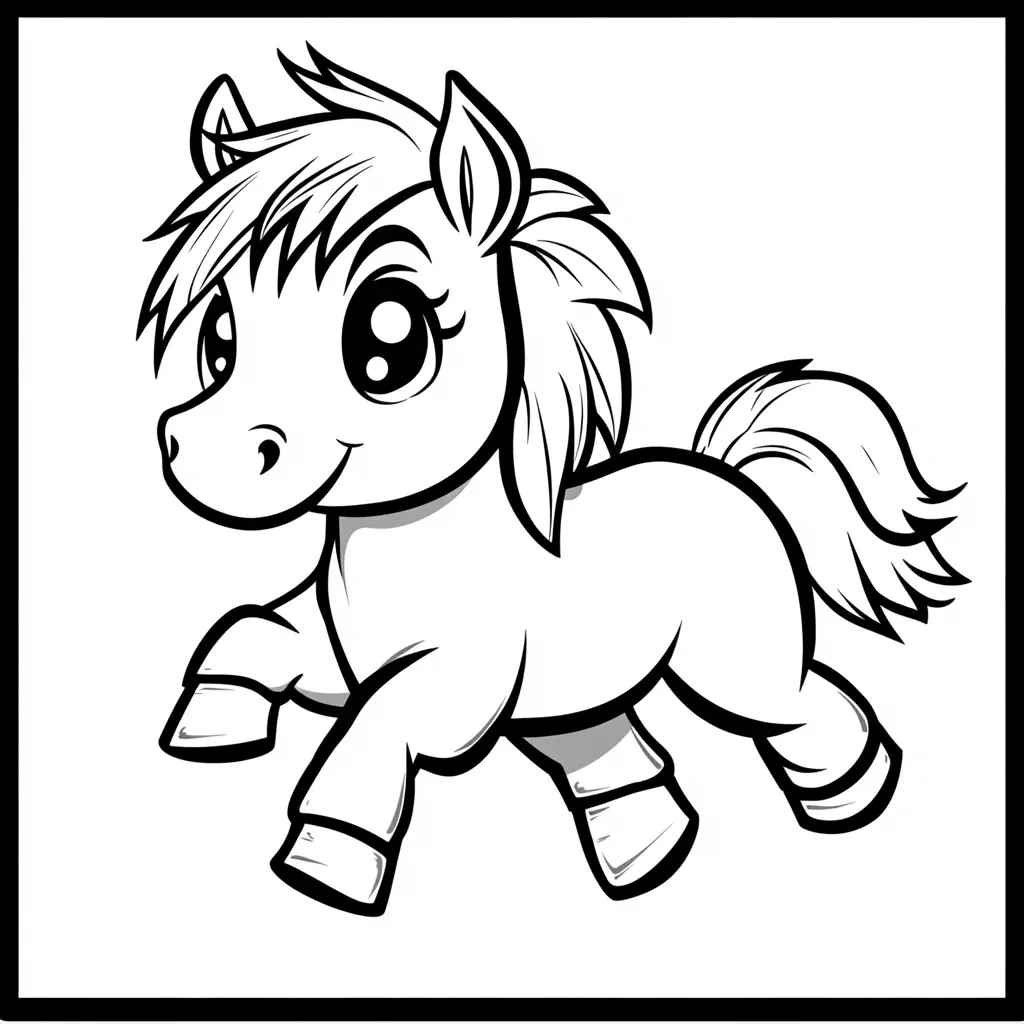 Caballo pequeñito: Dibujos de caballos para colorear ❤️ | Minenito