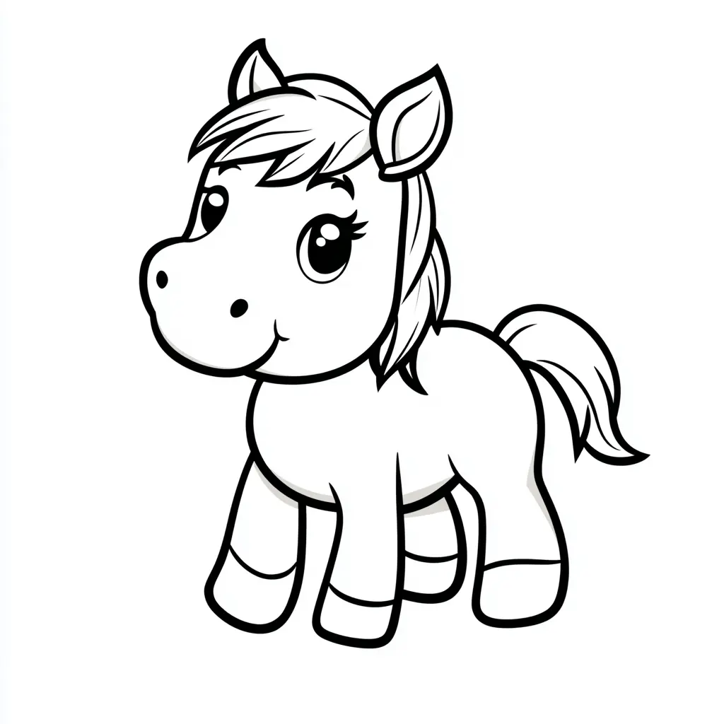 Caballo pequeño: Dibujos de caballos para colorear ❤️ | Minenito