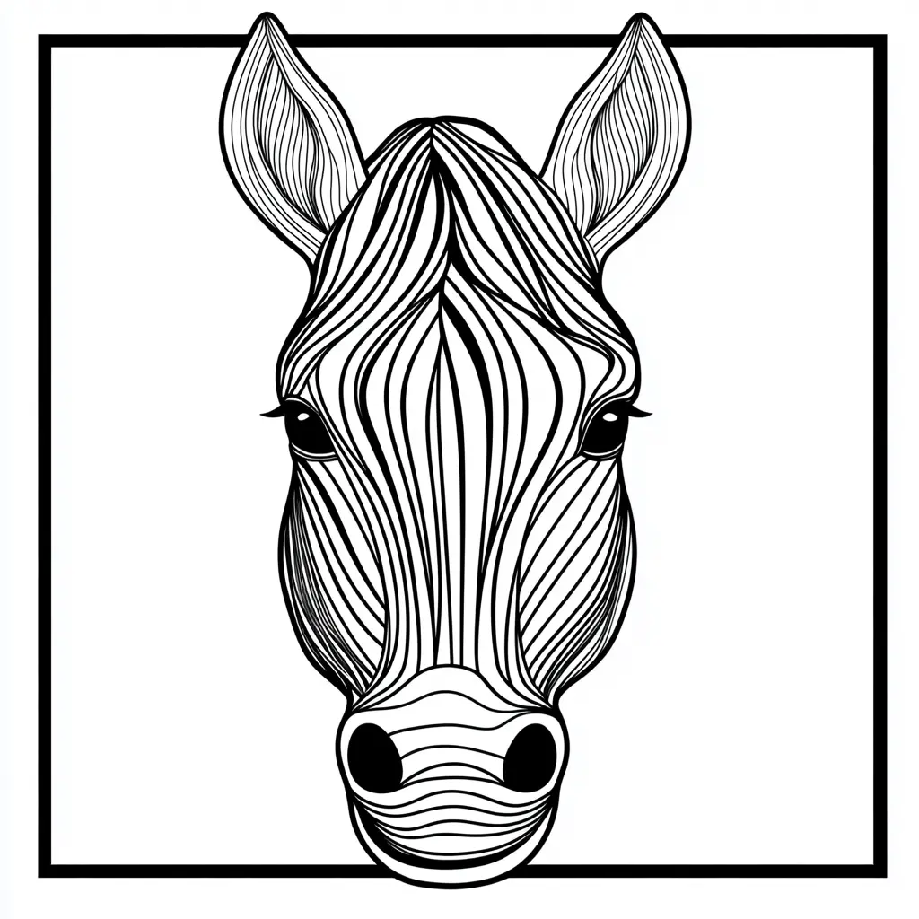 Cara de caballo: Dibujos de caballos para colorear ❤️ | Minenito