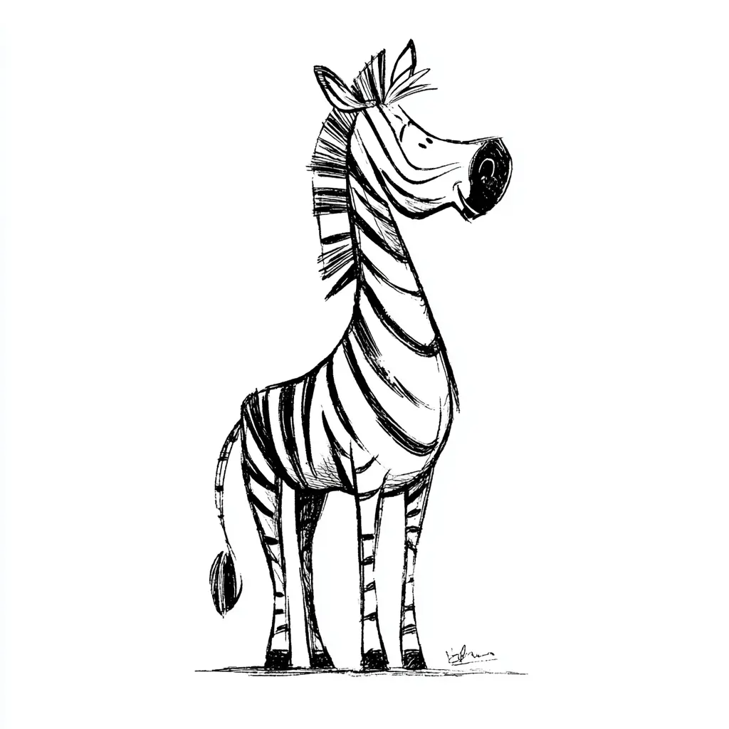 "Caricatura de cebra" Dibujos de cebras para colorear ❤️ | Minenito