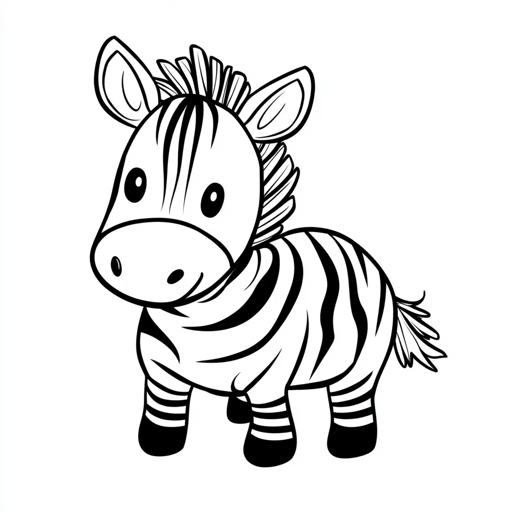 "Cebra adorable" Dibujos de cebras para colorear ❤️ | Minenito