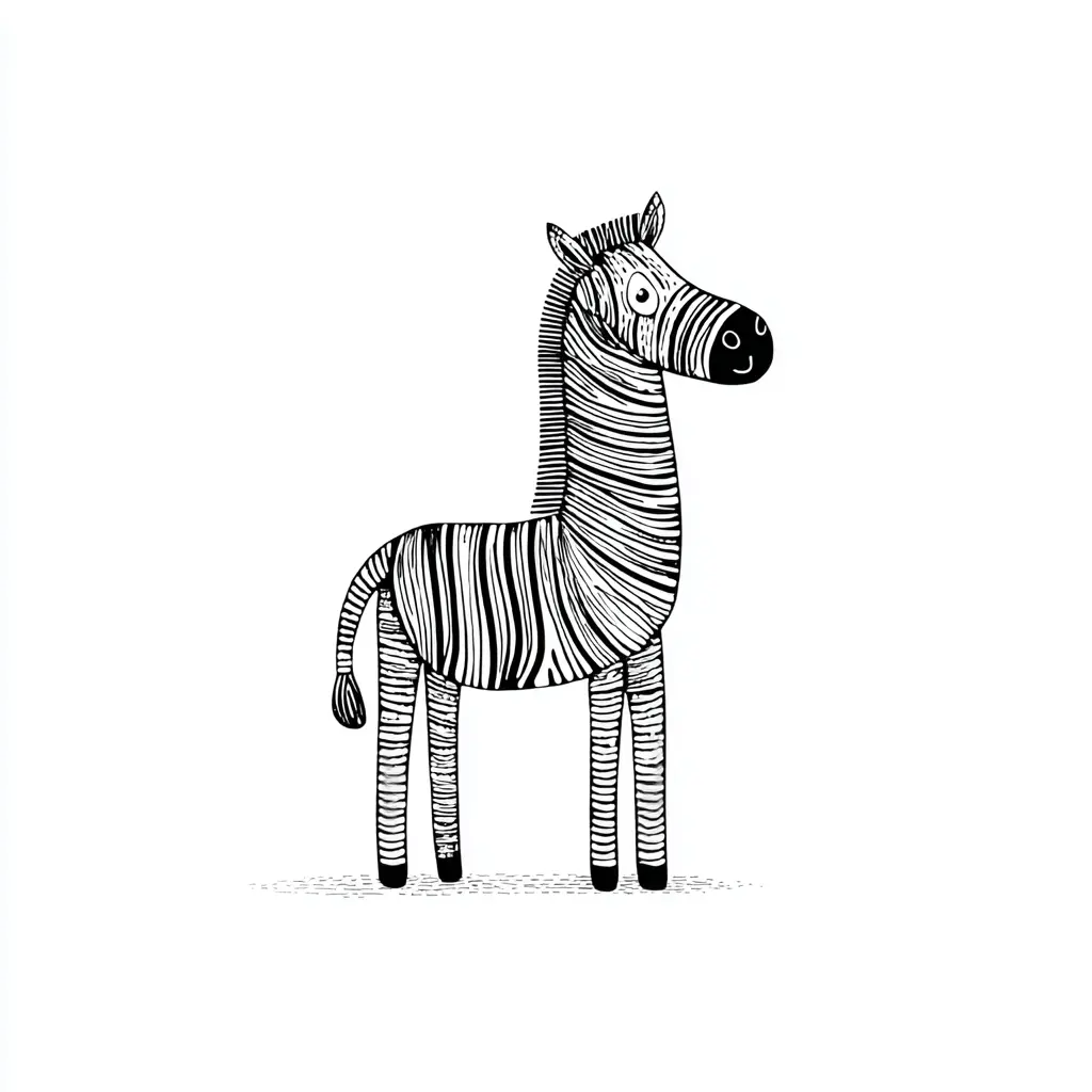 "Cebra con carácter" Dibujos de cebras para colorear ❤️ | Minenito