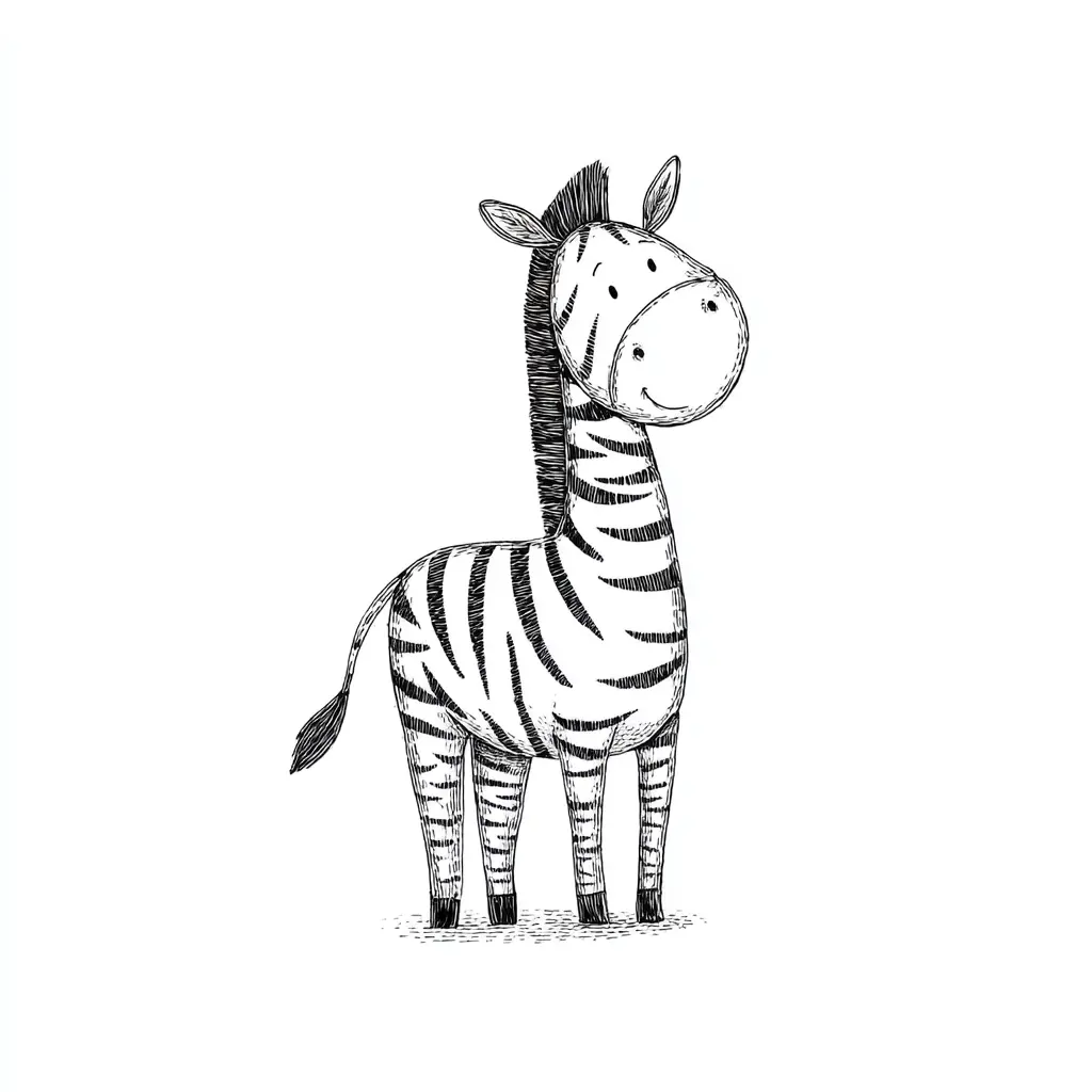 "Cebra con carita feliz" Dibujos de cebras para colorear ❤️ | Minenito