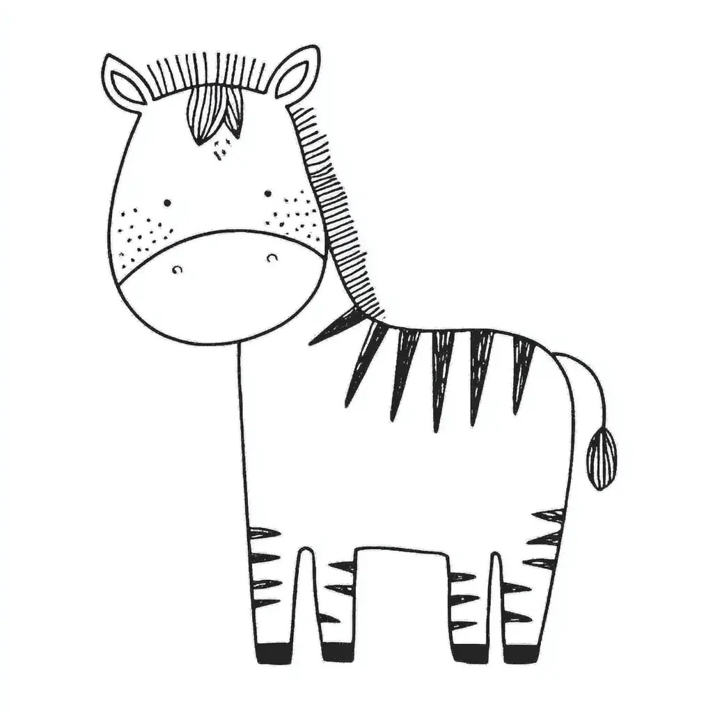 "Cebra con estilo" Dibujos de cebras para colorear ❤️ | Minenito