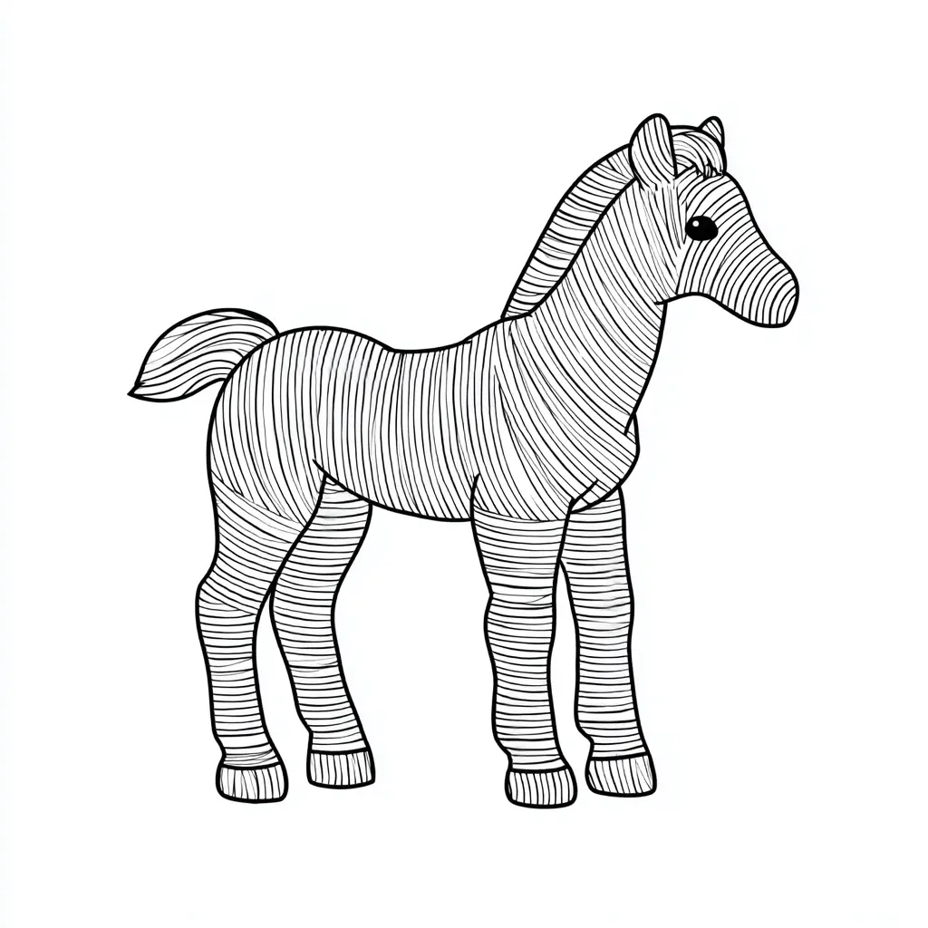 "Cebra de líneas" Dibujos de cebras para colorear ❤️ | Minenito