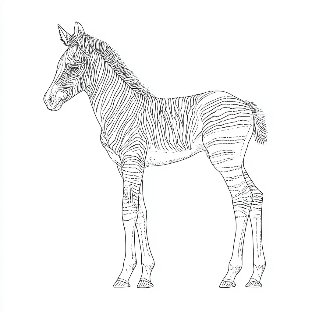 "Cebra de perfil" Dibujos de cebras para colorear ❤️ | Minenito