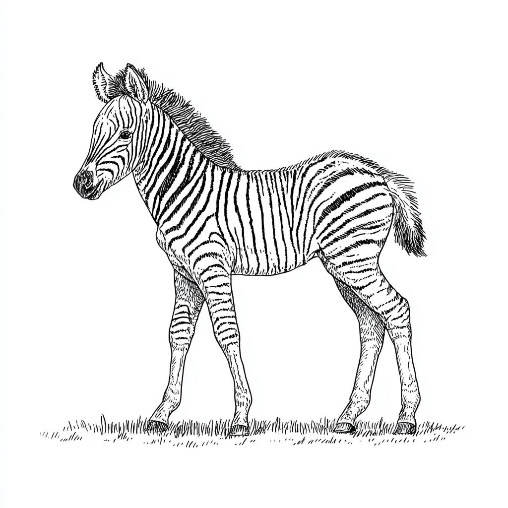 "Cebra elegante" Dibujos de cebras para colorear ❤️ | Minenito