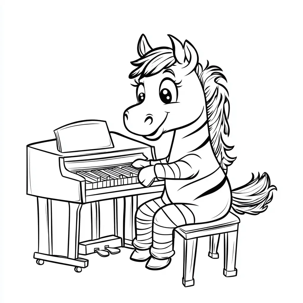 "Cebra pianista" Dibujos de cebras para colorear ❤️ | Minenito