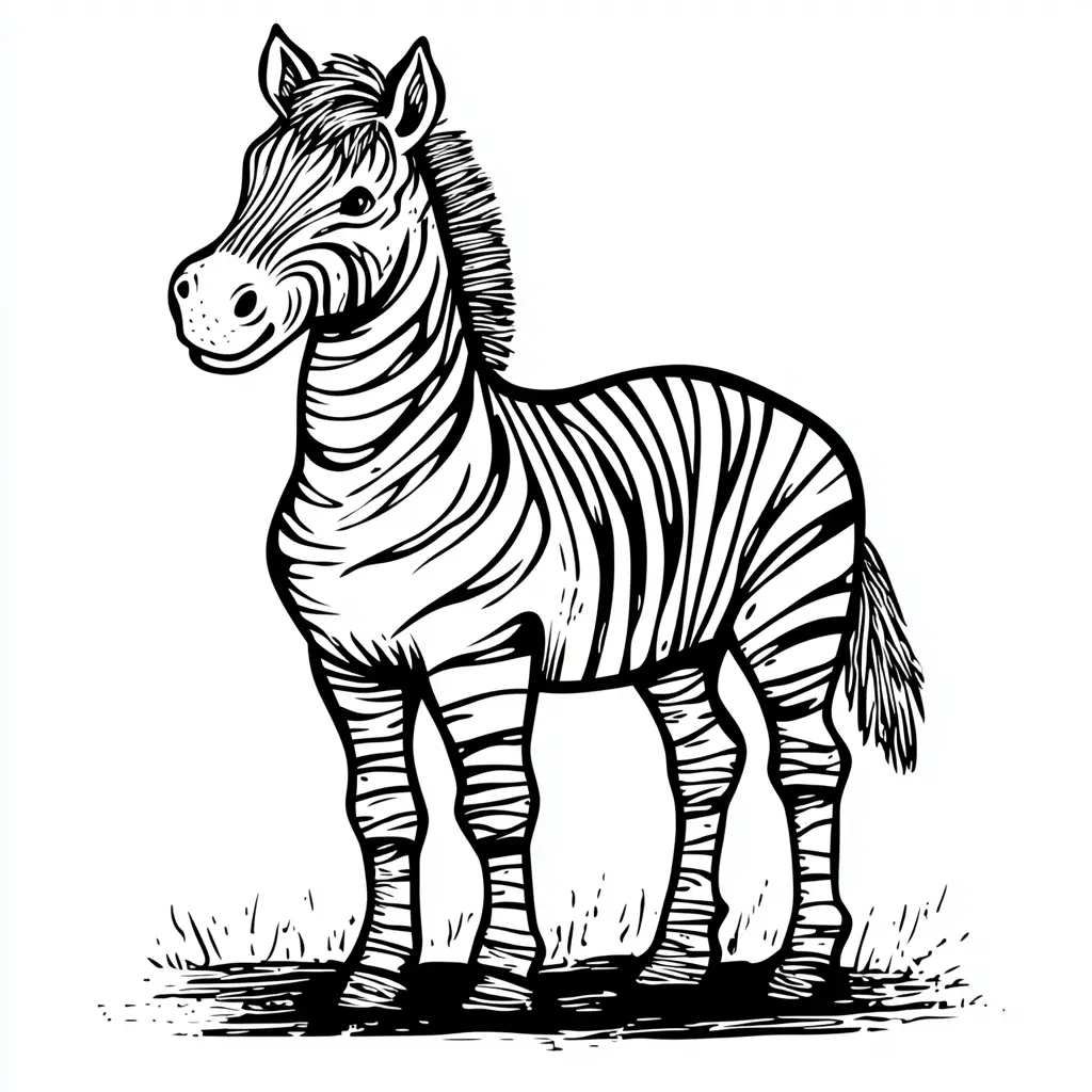 "Cebra realista" Dibujos de cebras para colorear ❤️ | Minenito