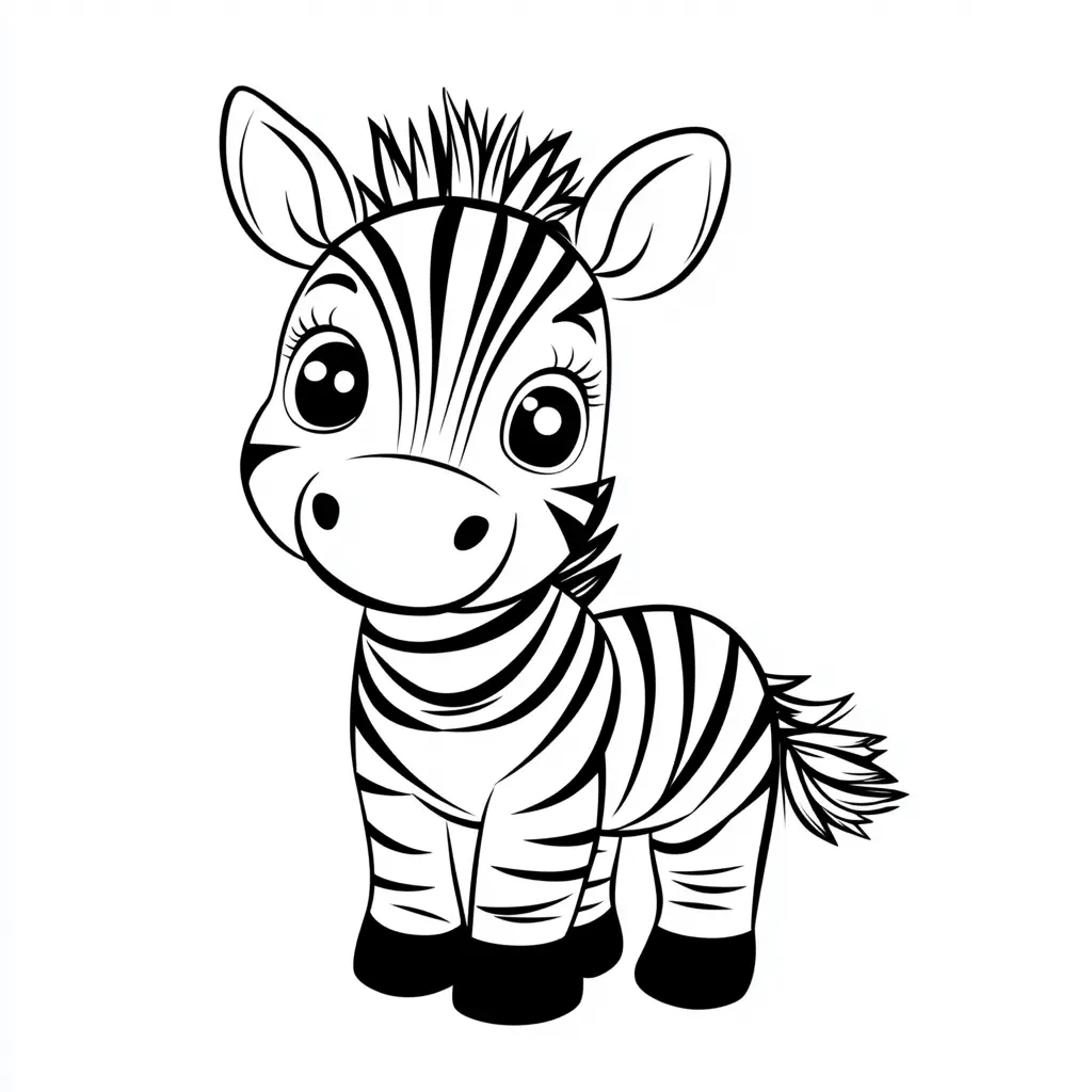 "Cebra simpática" Dibujos de cebras para colorear ❤️ | Minenito