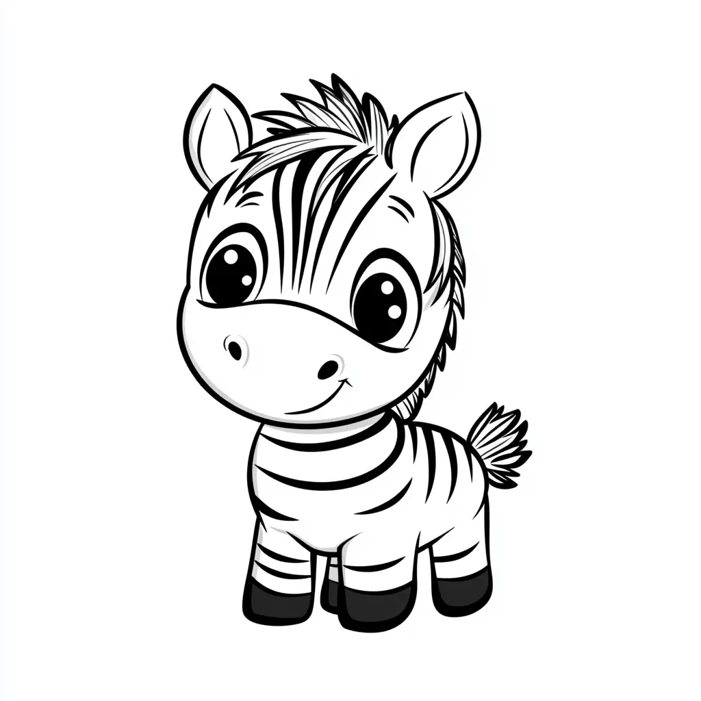 "Cebra tierna" Dibujos de cebras para colorear ❤️ | Minenito