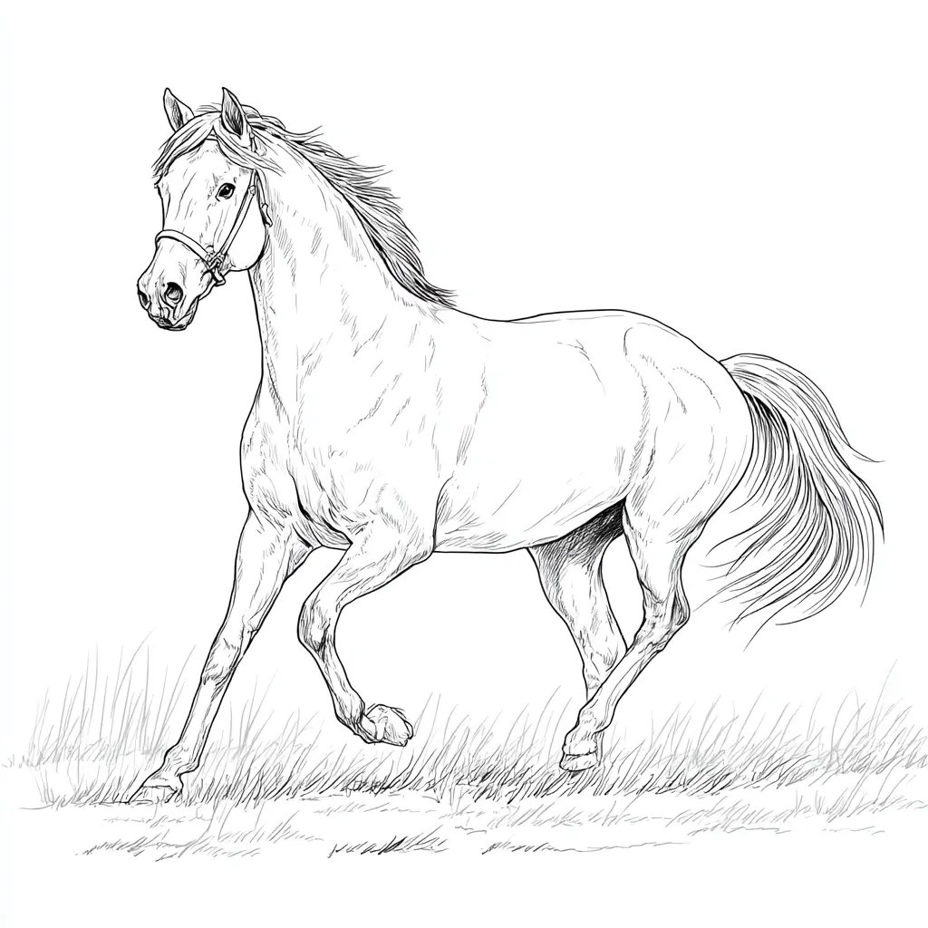 Caballo andaluz: Dibujos de caballos para colorear ❤️ | Minenito