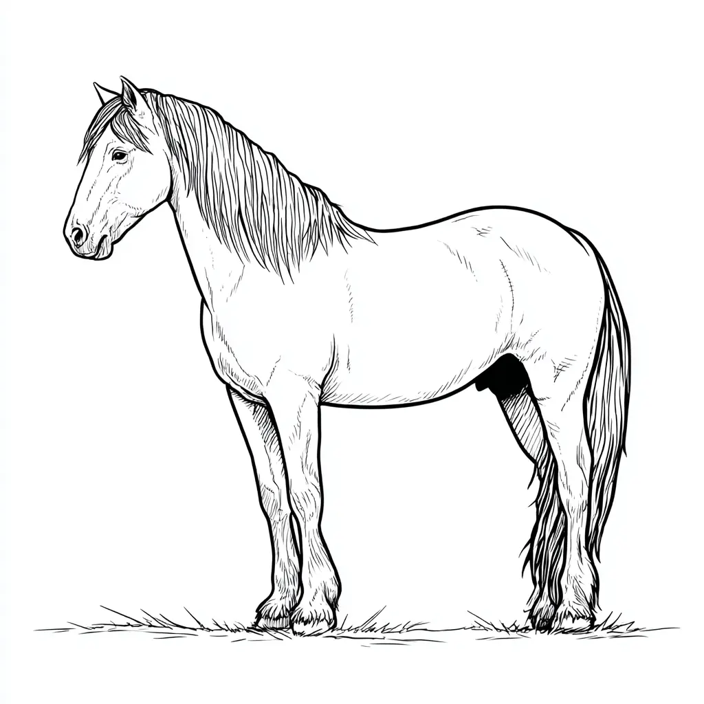 Caballo andaluz: Dibujos de caballos para colorear ❤️ | Minenito