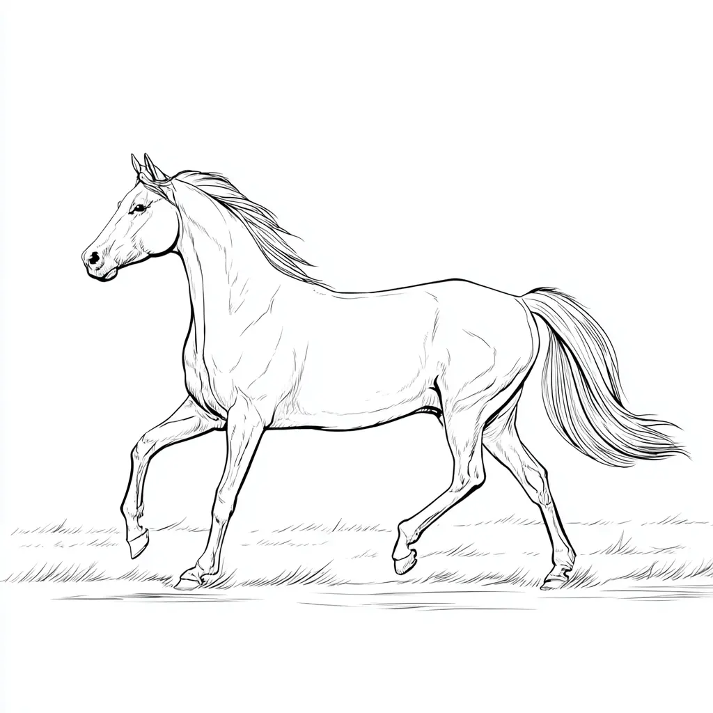 Caballo andaluz: Dibujos de caballos para colorear ❤️ | Minenito