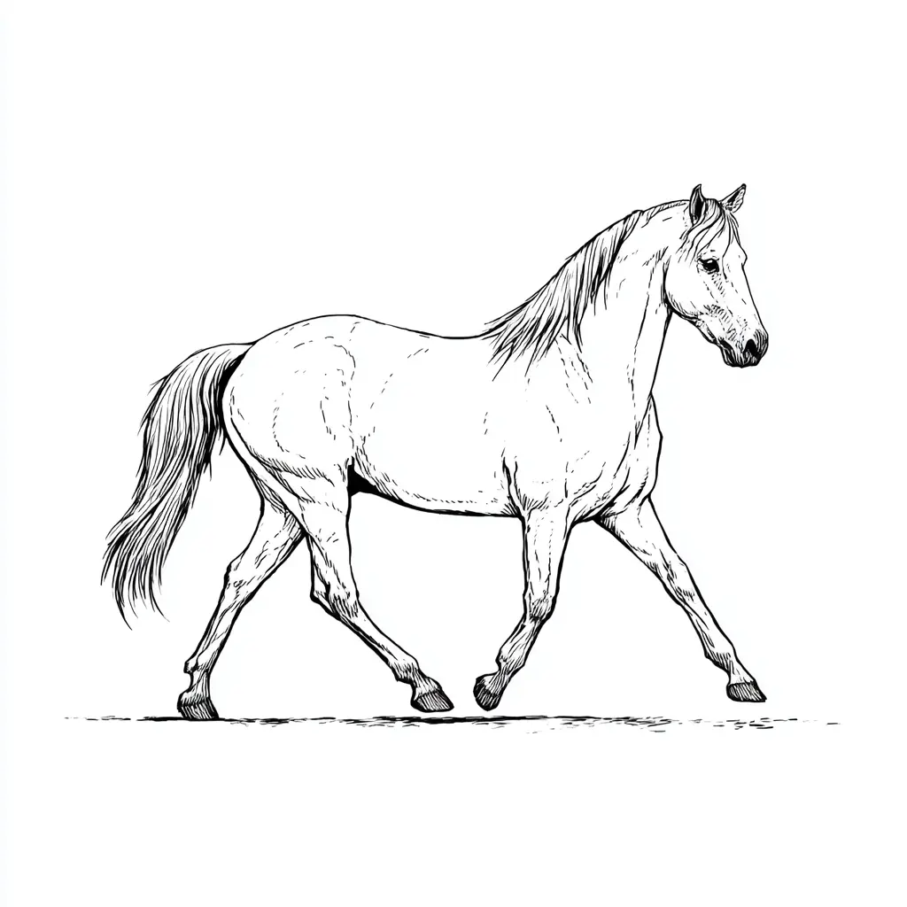 Caballo andaluz: Dibujos de caballos para colorear ❤️ | Minenito