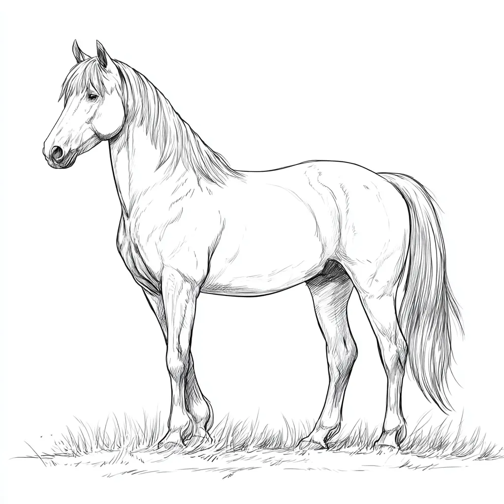 Caballo Burguete para colorear ❤️ | Minenito