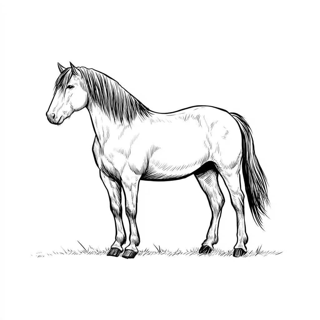 Caballo Burguete para colorear ❤️ | Minenito