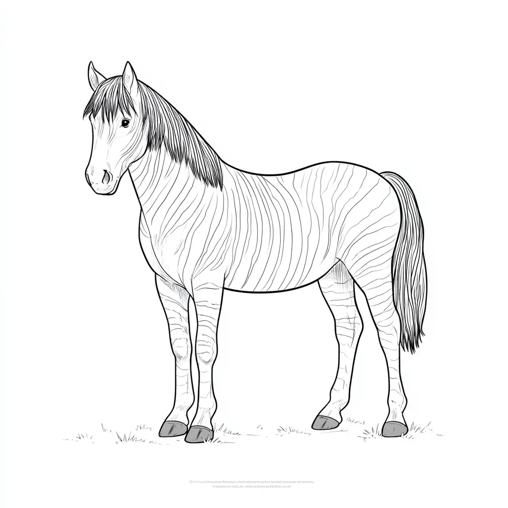 Caballo Burguete para colorear ❤️ | Minenito