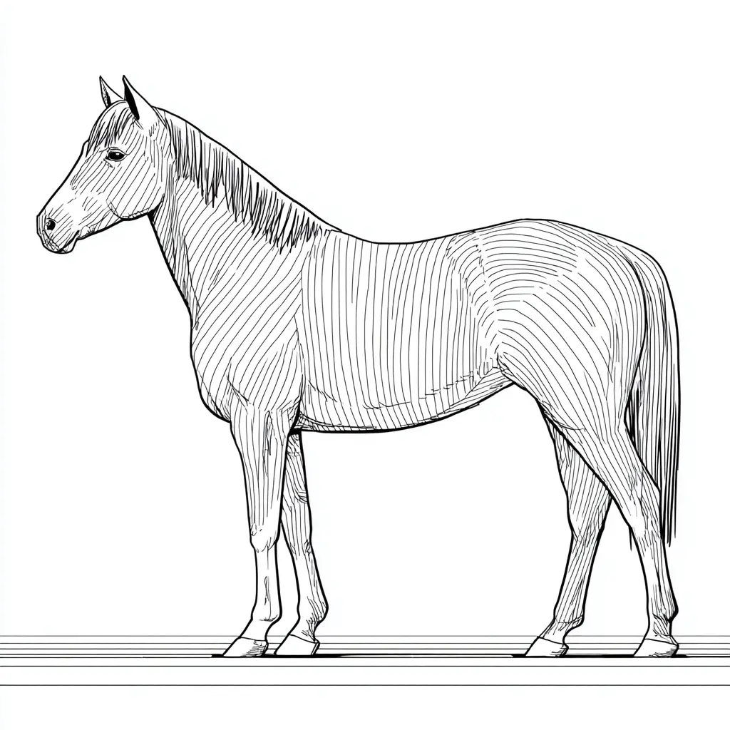 Caballo Burguete para colorear ❤️ | Minenito