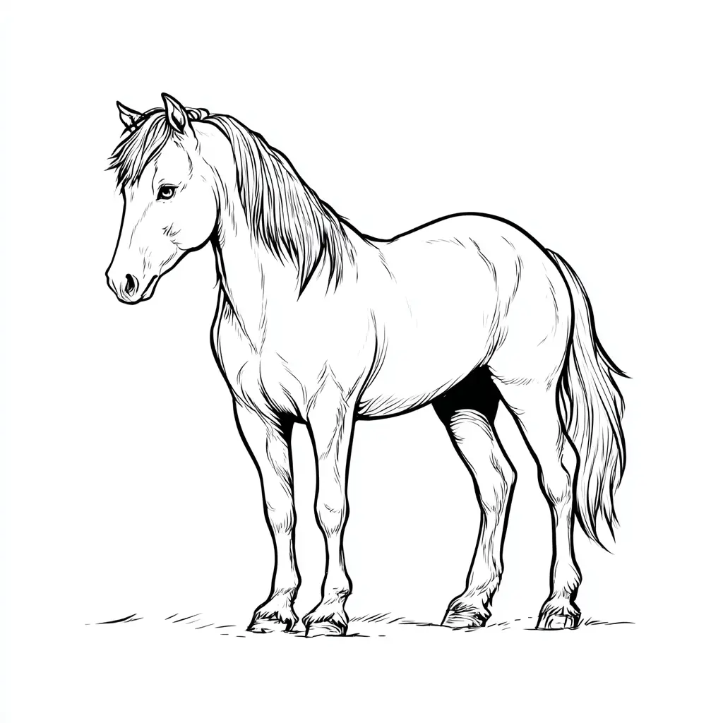 Caballo Cuarto de Milla para colorear ❤️ | Minenito