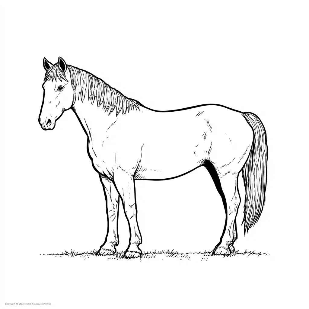 Caballo Cuarto de Milla para colorear ❤️ | Minenito