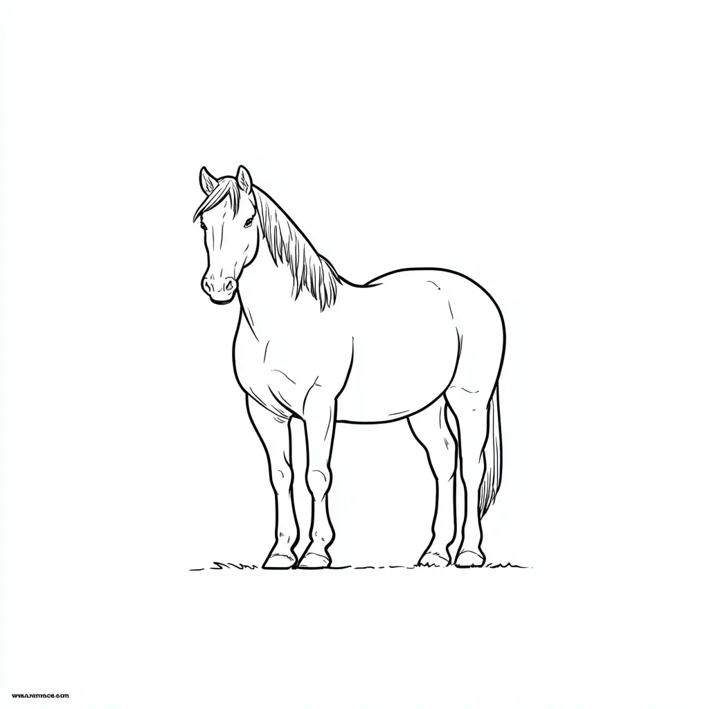 Caballo Cuarto de Milla para colorear ❤️ | Minenito