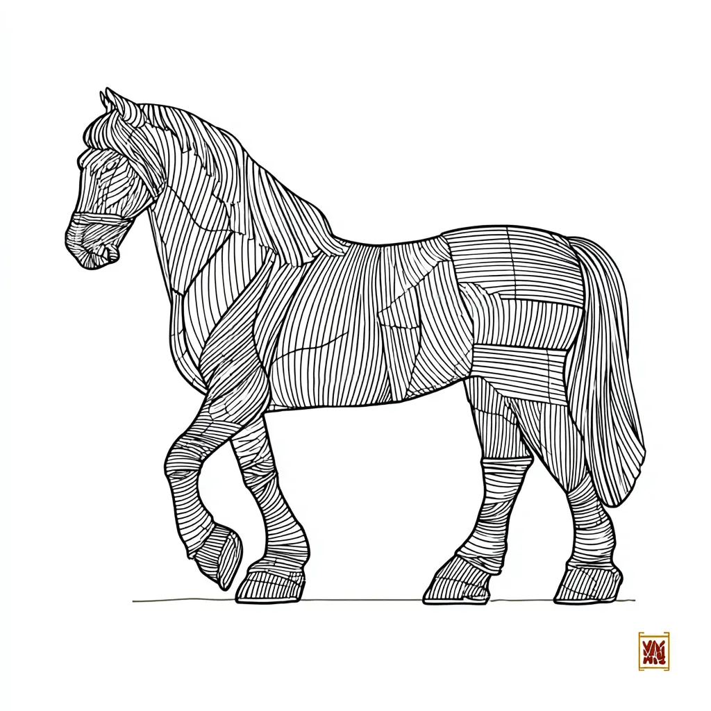 Caballo Frisón para colorear ❤️ | Minenito