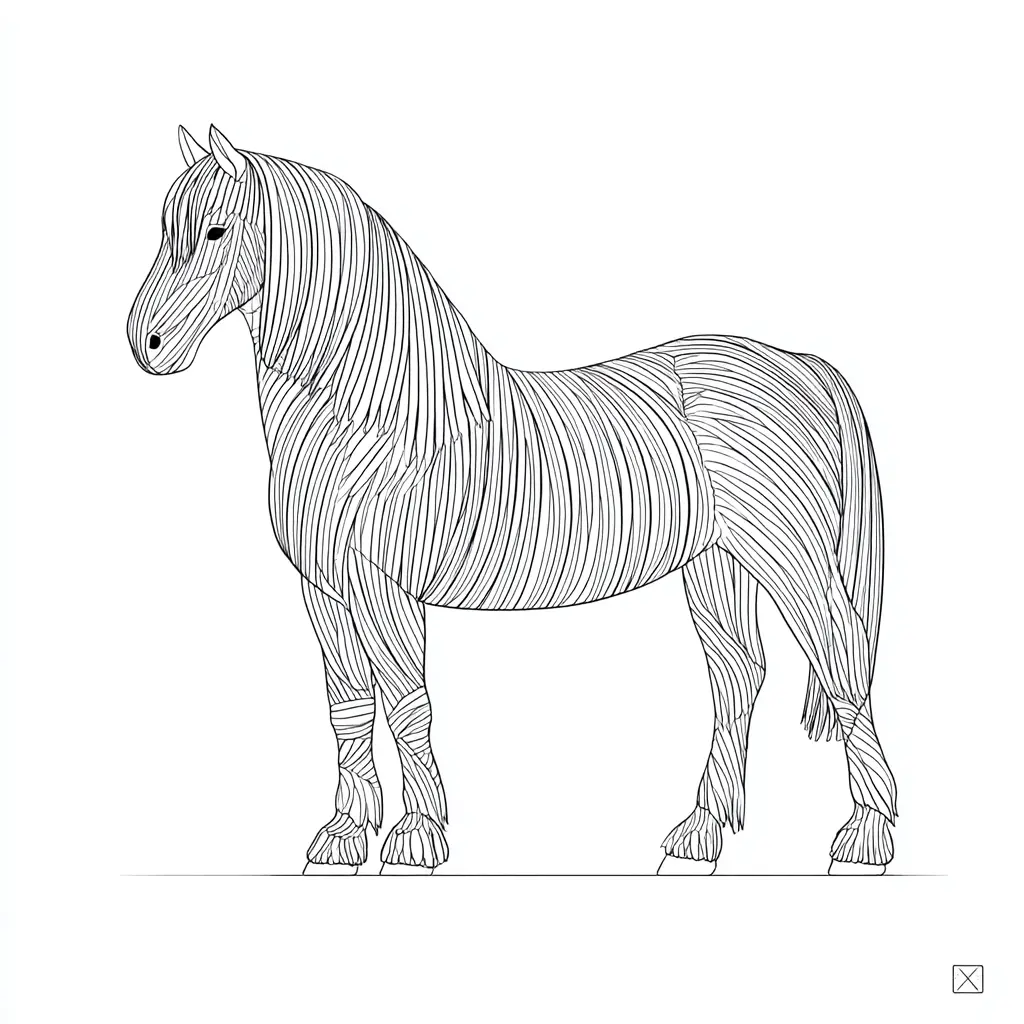 Caballo Frisón para colorear ❤️ | Minenito