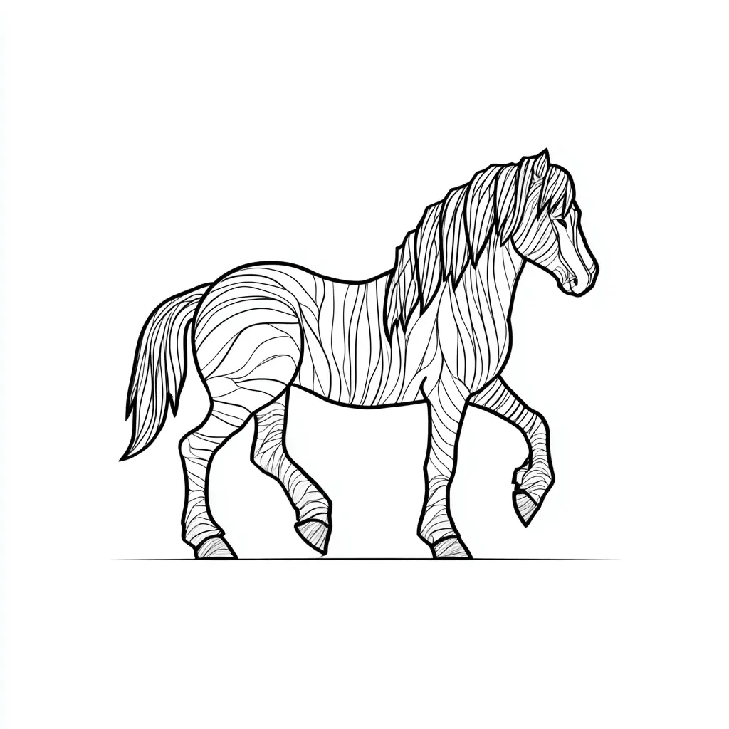 Caballo Frisón para colorear ❤️ | Minenito