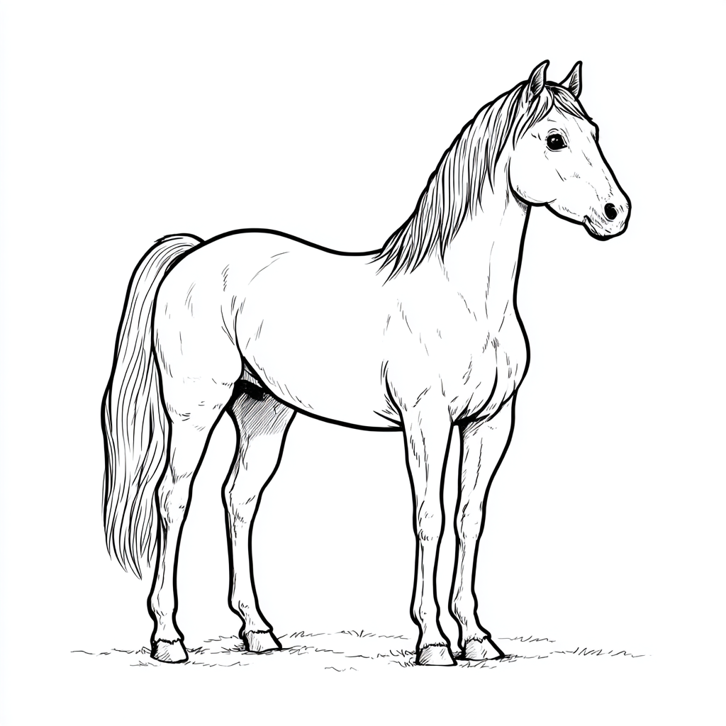 Caballo Hannoveriano para colorear ❤️ | Minenito