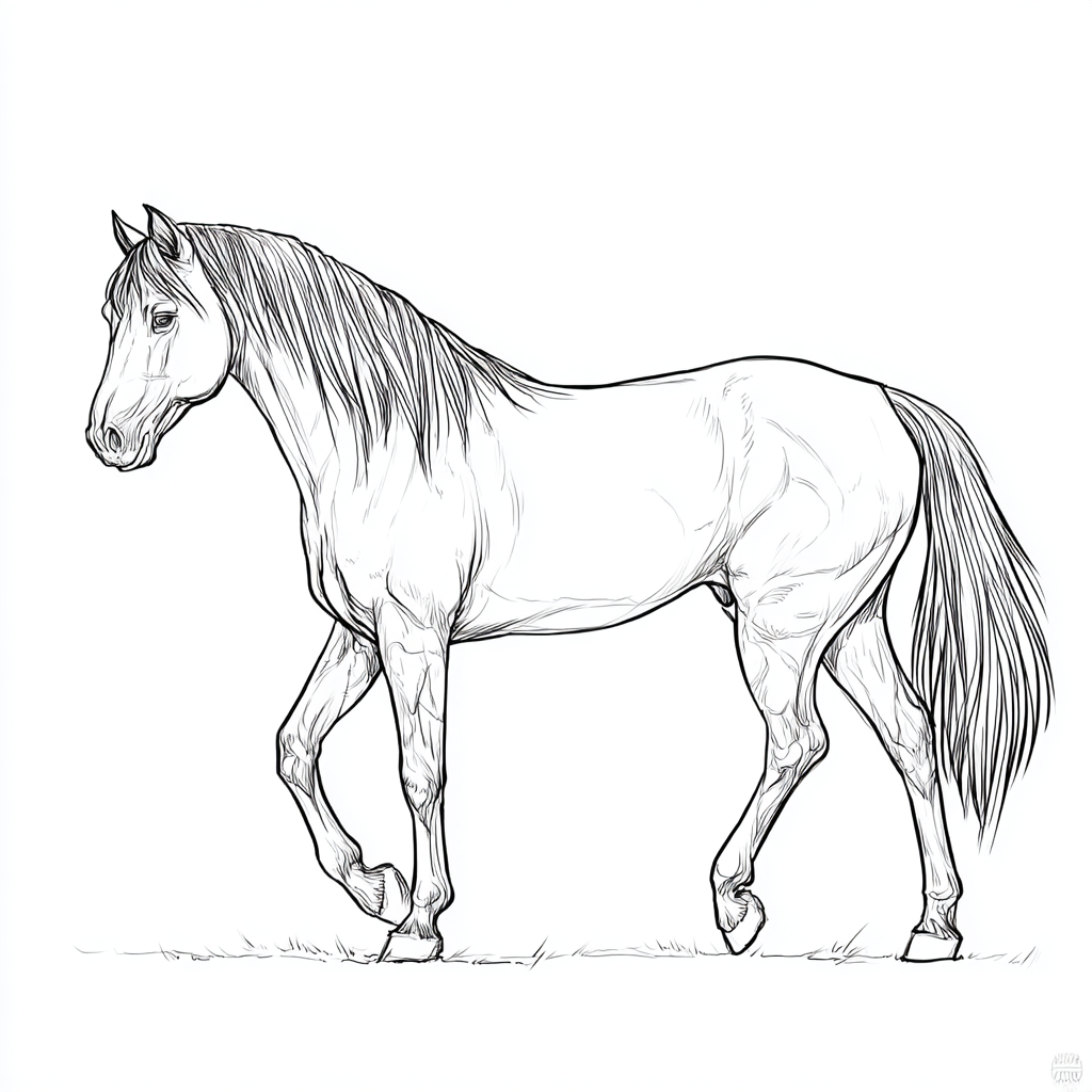 Caballo Hannoveriano para colorear ❤️ | Minenito