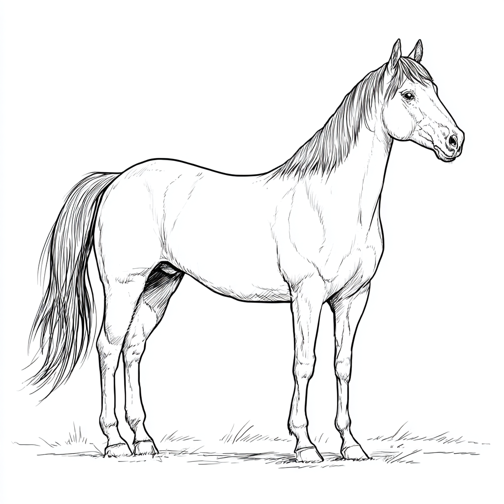 Caballo Hannoveriano para colorear ❤️ | Minenito